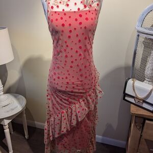 Zara Red Polka Dot Salsa Dress